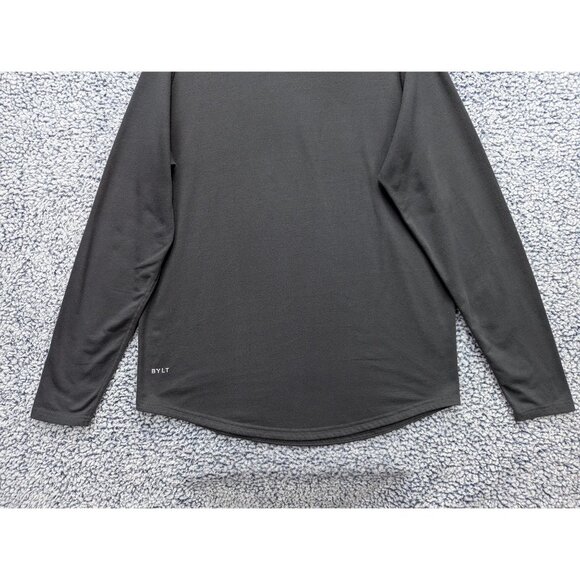 BYLT Drop Cut Long Sleeve Shirt Mens LG Athletic Gym Workout Running Boxing Gray - Picture 4 of 11